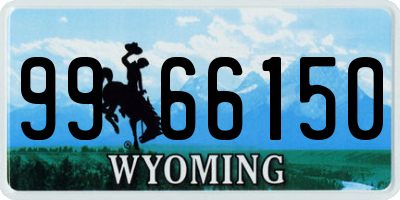 WY license plate 9966150
