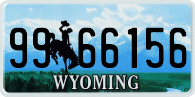 WY license plate 9966156