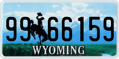 WY license plate 9966159