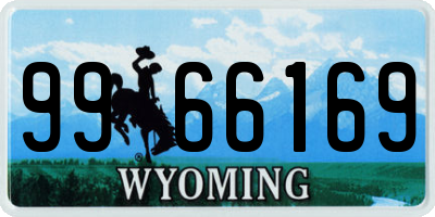 WY license plate 9966169