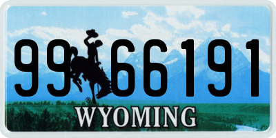 WY license plate 9966191