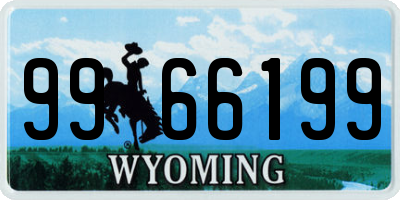 WY license plate 9966199