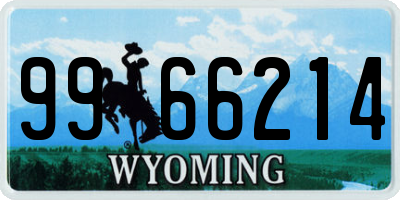 WY license plate 9966214