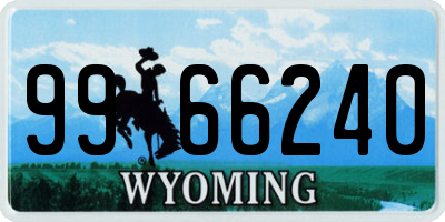 WY license plate 9966240