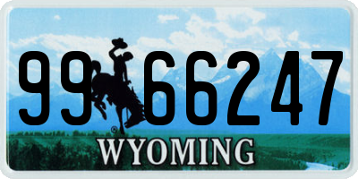 WY license plate 9966247