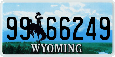 WY license plate 9966249
