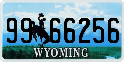 WY license plate 9966256