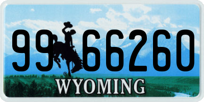 WY license plate 9966260