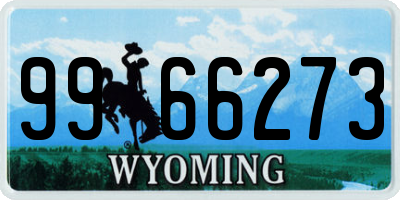 WY license plate 9966273