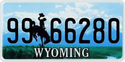 WY license plate 9966280