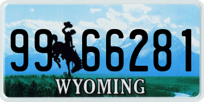 WY license plate 9966281