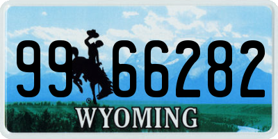 WY license plate 9966282