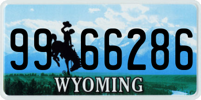 WY license plate 9966286