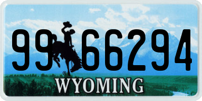 WY license plate 9966294