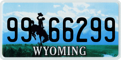 WY license plate 9966299