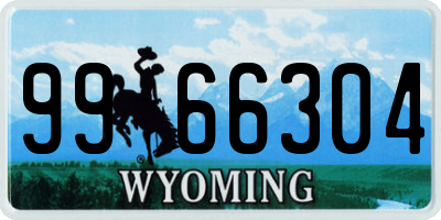 WY license plate 9966304