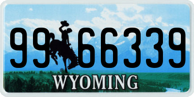 WY license plate 9966339