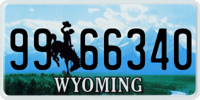 WY license plate 9966340