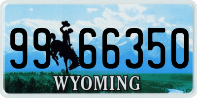 WY license plate 9966350