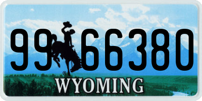 WY license plate 9966380