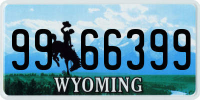 WY license plate 9966399