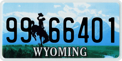 WY license plate 9966401