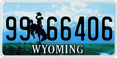 WY license plate 9966406
