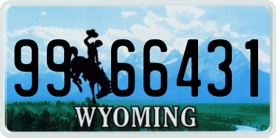 WY license plate 9966431