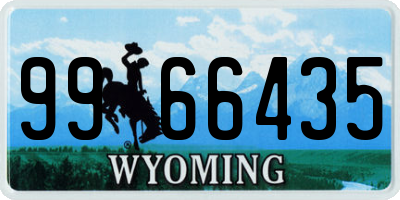 WY license plate 9966435