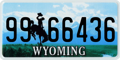WY license plate 9966436