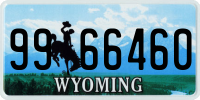 WY license plate 9966460