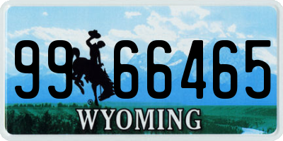 WY license plate 9966465