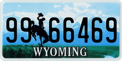 WY license plate 9966469