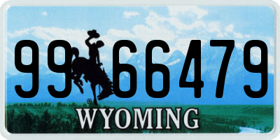 WY license plate 9966479