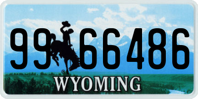 WY license plate 9966486