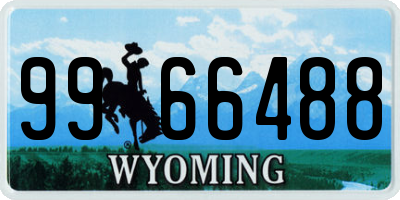 WY license plate 9966488