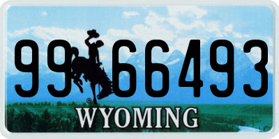 WY license plate 9966493