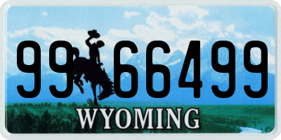 WY license plate 9966499