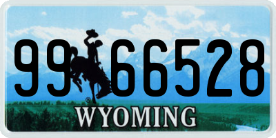 WY license plate 9966528