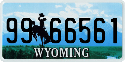 WY license plate 9966561