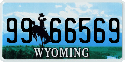 WY license plate 9966569