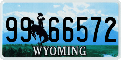 WY license plate 9966572
