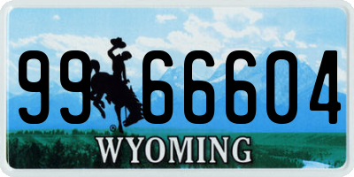 WY license plate 9966604