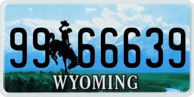 WY license plate 9966639