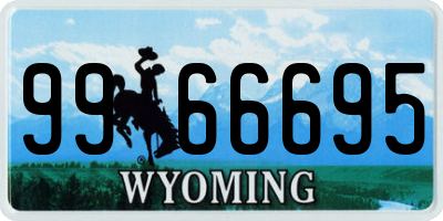 WY license plate 9966695