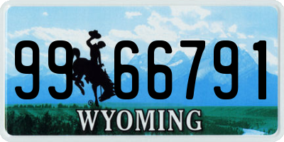 WY license plate 9966791