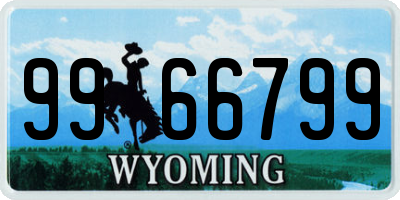 WY license plate 9966799