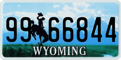 WY license plate 9966844