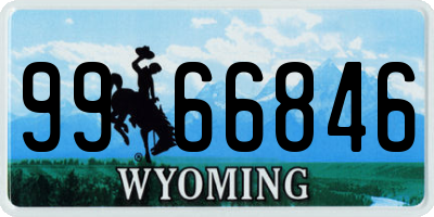 WY license plate 9966846