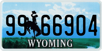 WY license plate 9966904